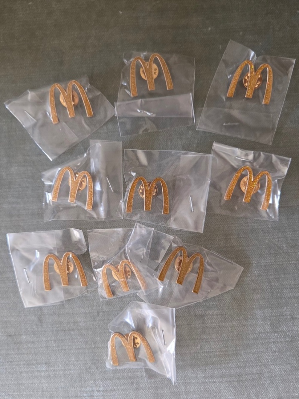 Set of Ten (10) McDonald's Golden Arches Collectible Pins